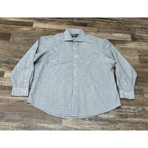 Polo Ralph Lauren‎ Mens Button Up Black White Plaid Shirt 17.5 34/35 Down